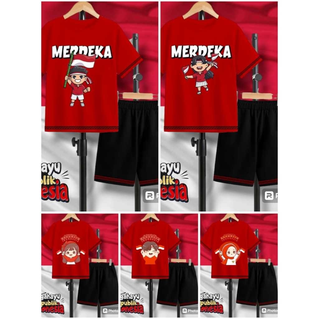 PUTIH MERAH Oneset Garuda Set Kids Happy Merdeka Newest 2024 Red and ...