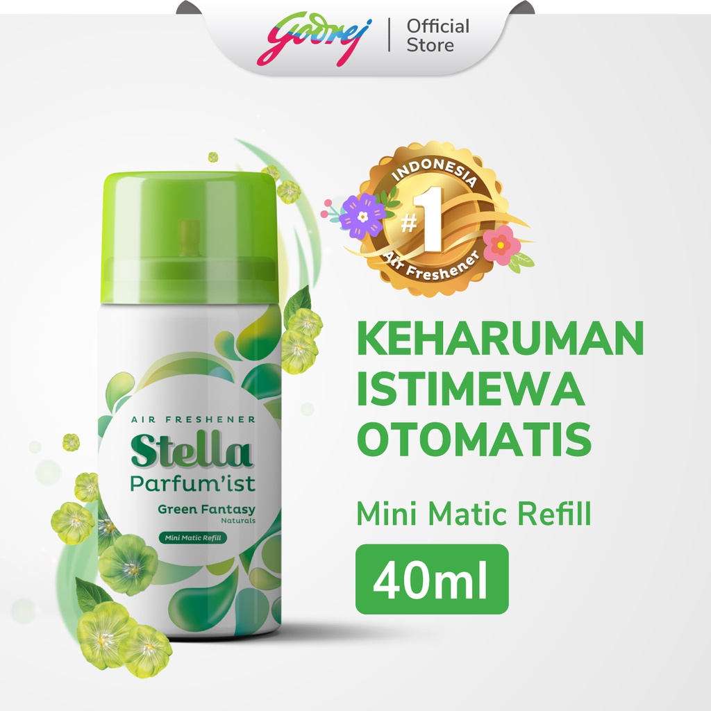 Stella Mini Matic Refill Green Fantasy 40ml - Refill Pengharum Ruangan Otomatis