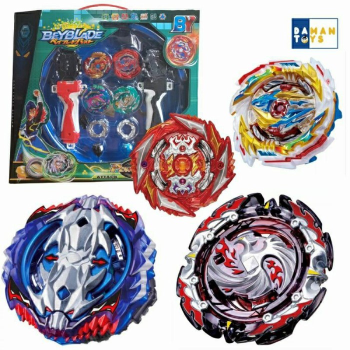 Gasing Beyblade Battle High Speed Rotation 4 in 1 Gasing Set Arena ...