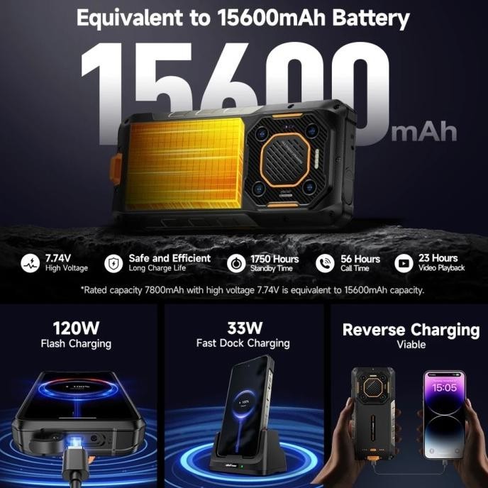 Ulefone Armor 26 Ultra 5G 24GB 512GB Rugged SmartPhone 120W 15600mAh 200MP NFC - Gambar 3