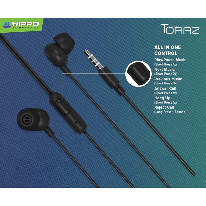 Hippo Toraz Handsfree Earphone Stereo - Gambar 4