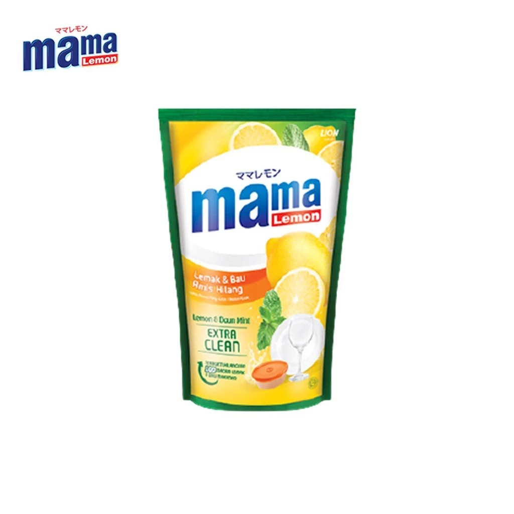 Mama Lemon Sabun Cuci Piring Daun Mint Pouch 680 ml/690 gr - Gambar 3