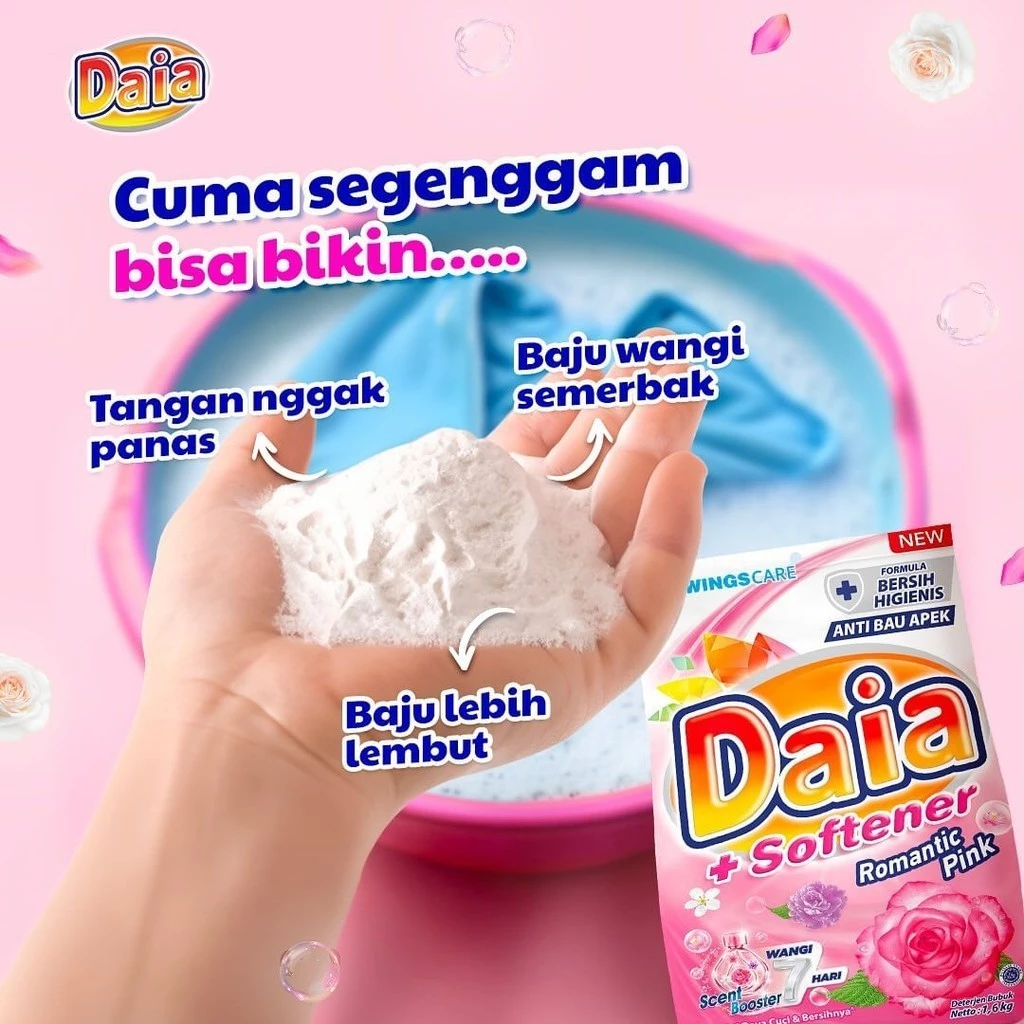 Daia Detergen Bubuk Clean & Fresh Hijab 800 g x2 - Gambar 3