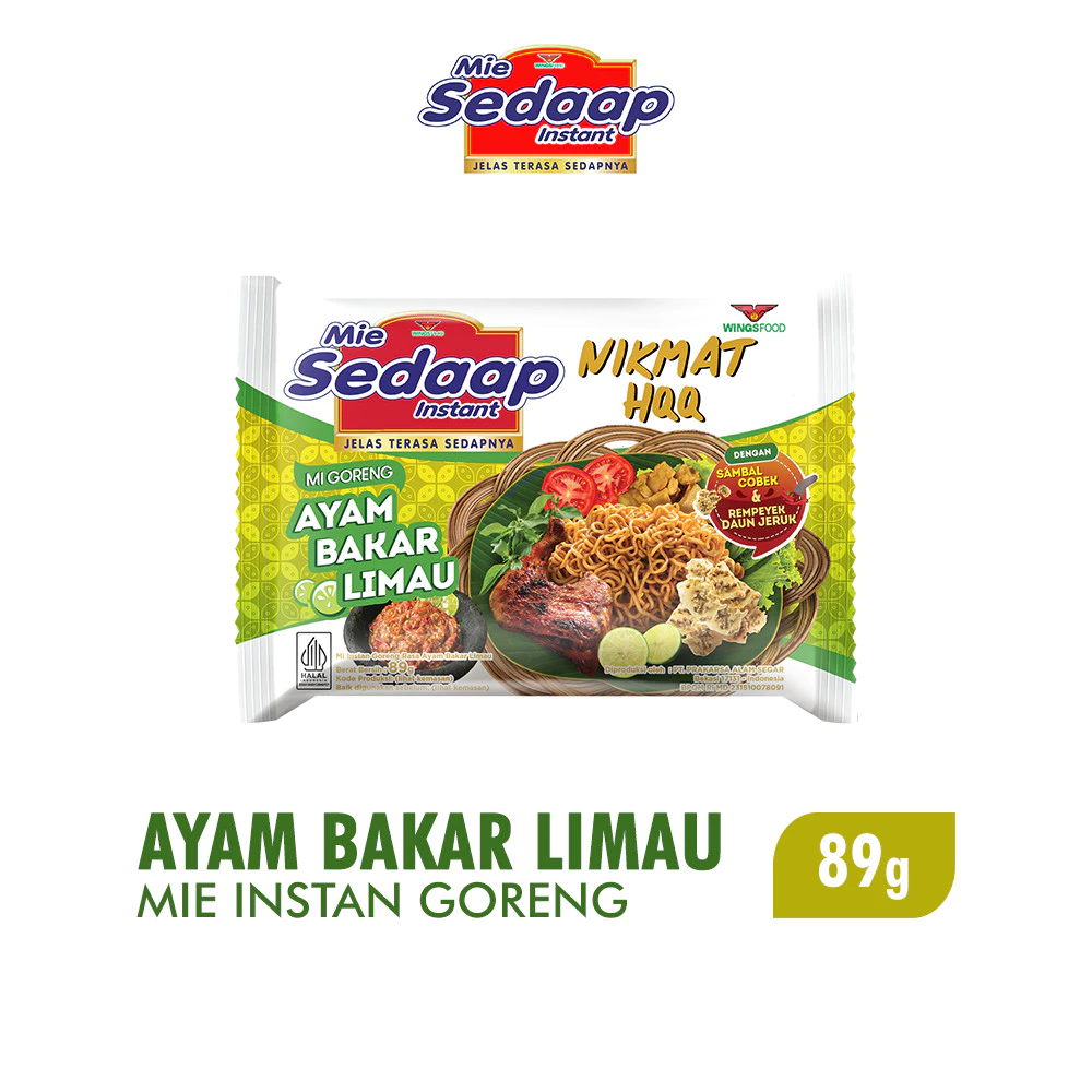 Sedaap Mie Instan Ayam Bakar Limau Bag 89 gr x40 - Gambar 2