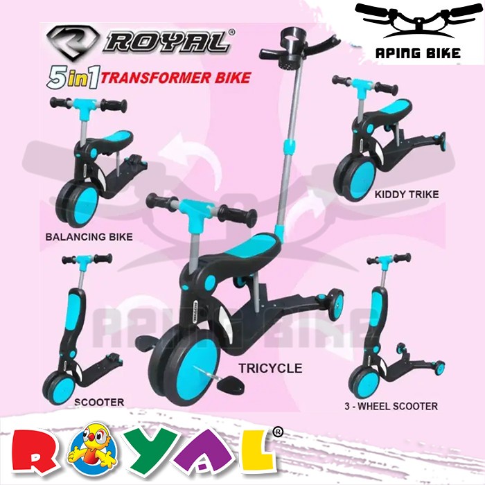 Scooter Royal OT01 5in1 Tricycle Bike Balance Bike Tricycle Scooter