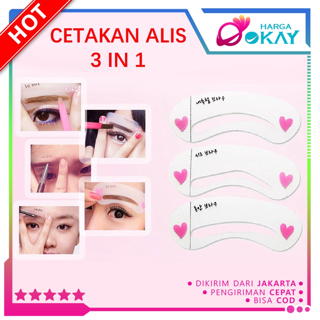 HO 3 IN 1 Mini Eyebrow Template Kit 3in1 Eyebrow Printer 3 Eyebrow ...