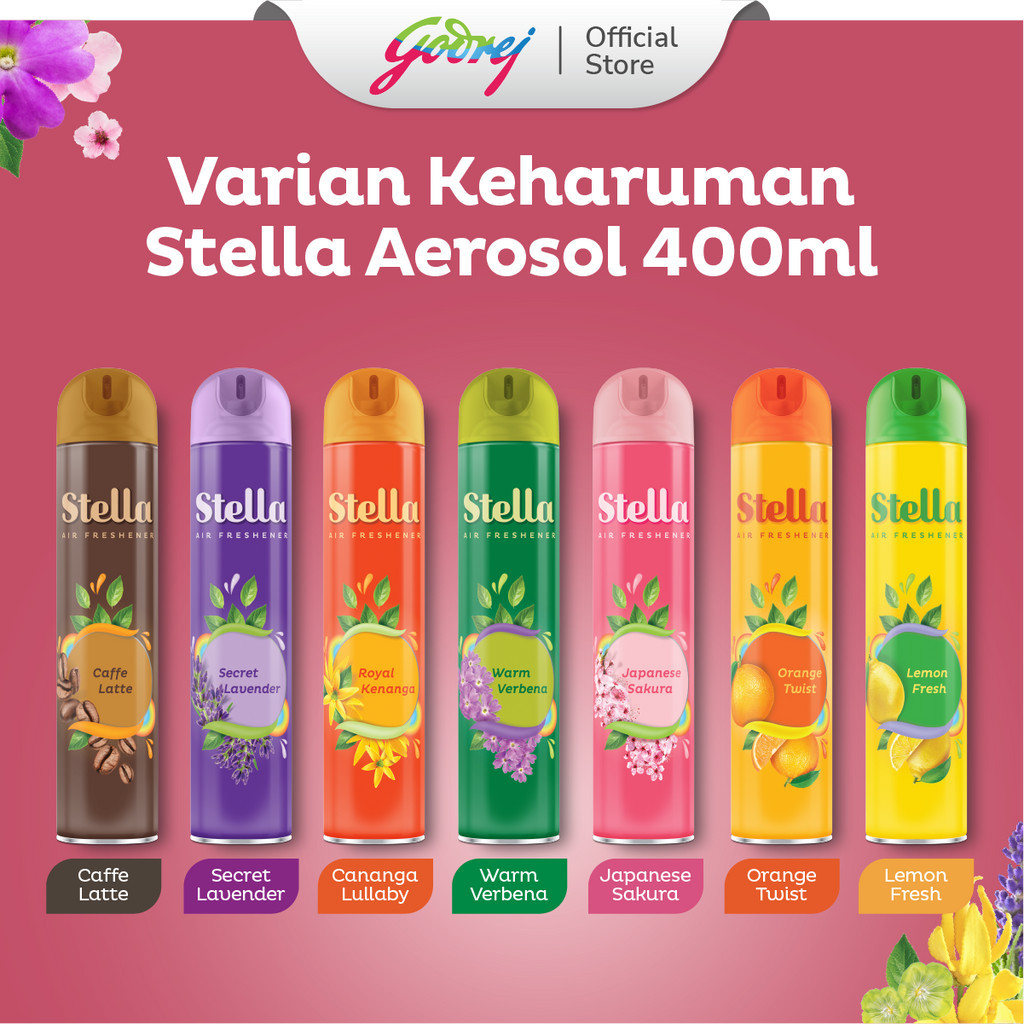 Stella Aerosol Japanese Sakura 350ml - Pengharum Pewangi Ruangan Semprot - Gambar 3