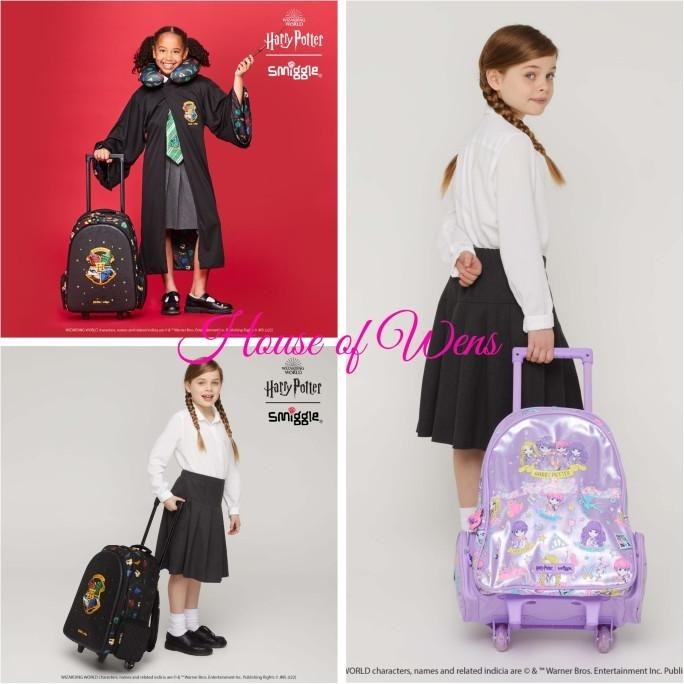 Smiggle Harry Potter Trolley Backpack With Light Up Wheels Original Limited Stock Shopee Singapore