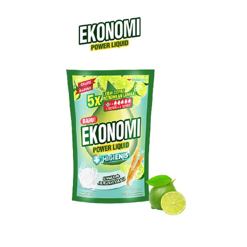 Ekonomi Power Liquid Sabun Cuci Piring Siwak & Jeruk Nipis Pouch 650 ml - Gambar 4