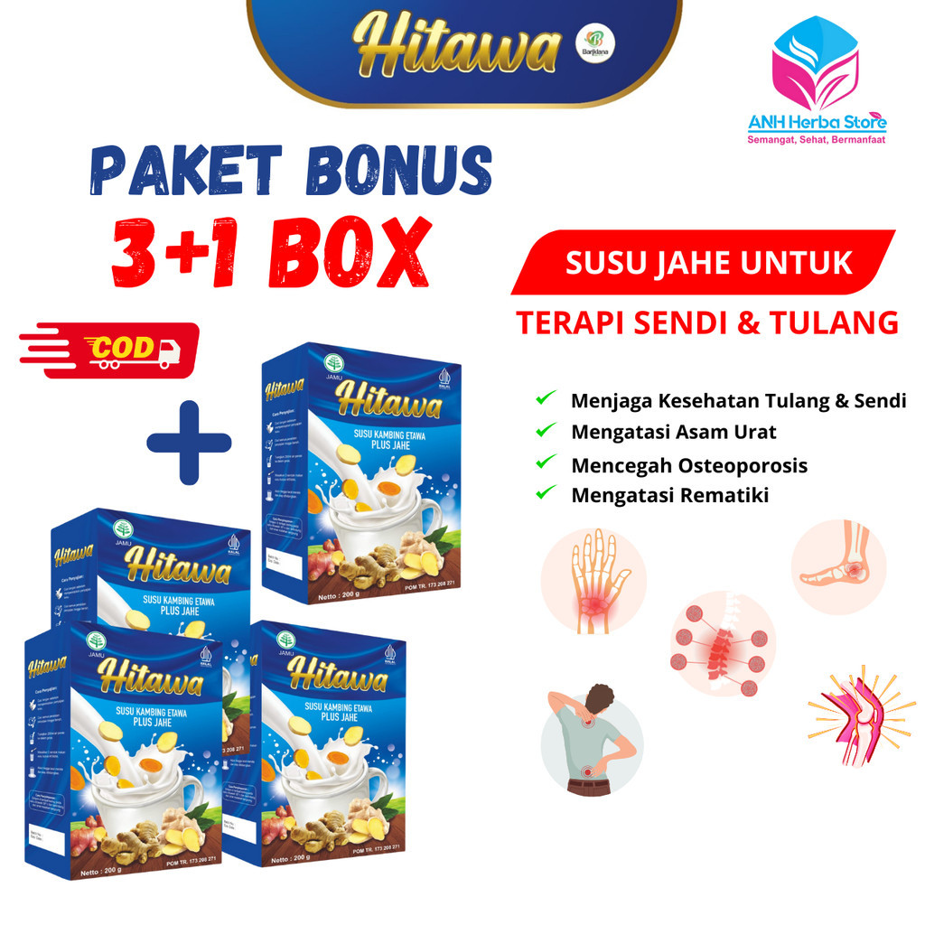 HITAWA Etawa Goat Milk Plus Ginger Turmeric Temulawak BONUS PACKAGE 1 ...