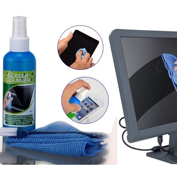 LAYAR [2 T /C> Screen Cleaner Kit LCD LED Laptop Computer TV Screen ...