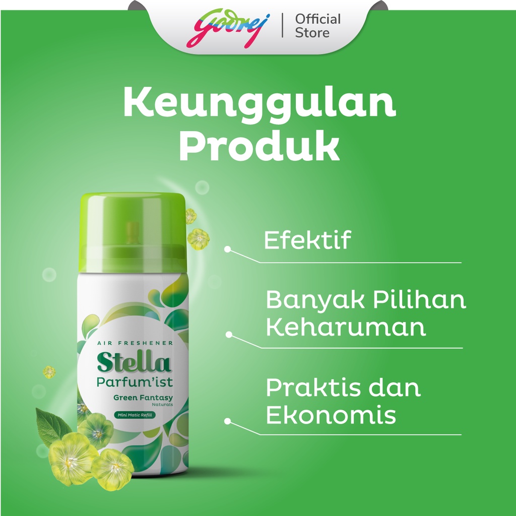 Stella Mini Matic Refill Green Fantasy 40ml - Refill Pengharum Ruangan Otomatis - Gambar 2