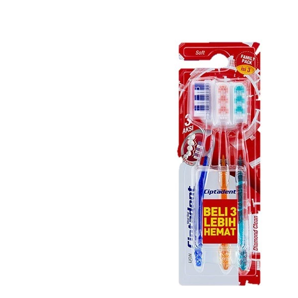 Ciptadent Sikat Gigi Diamond Clean Soft Kotak Isi 3 - Gambar 3
