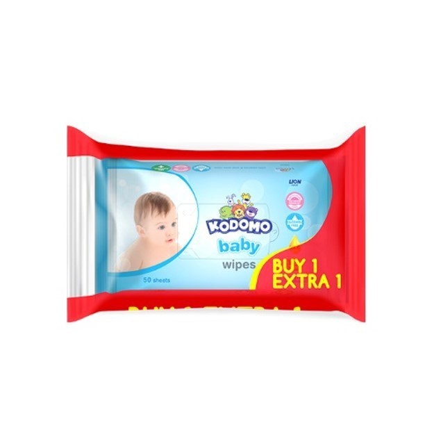 Kodomo Tisu Basah Antibakterial Classic Blue Bag Isi 50 Buy 1 Extra 1 - Gambar 2