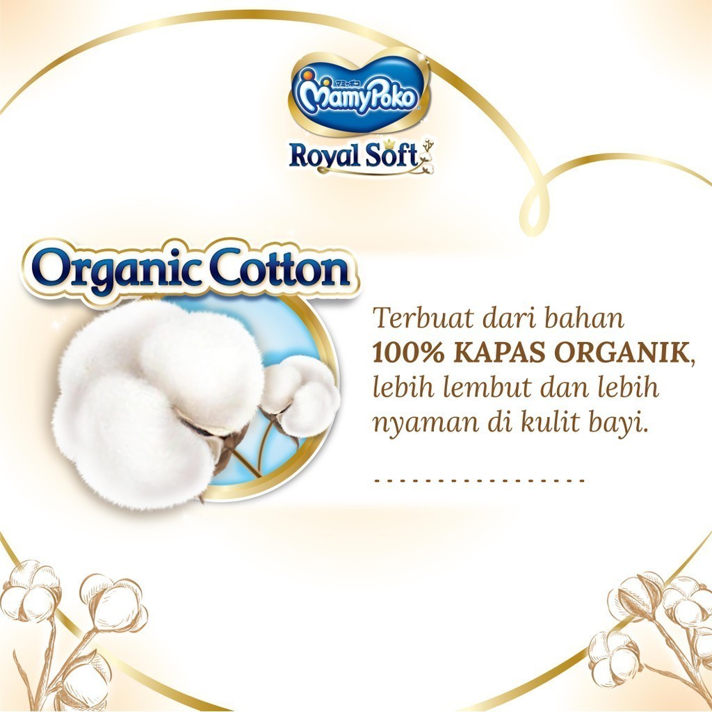 Pants Trial Pack - Mamypoko Royal Soft Organic Perekat S 80 + Pants M 64 Girls - Gambar 4