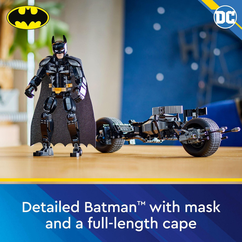 LEGO Super Heroes 76273 Batman Construction Figure and the Bat-Pod Bike (713 Pieces), Building Block, Toys, Bricks - Gambar 3