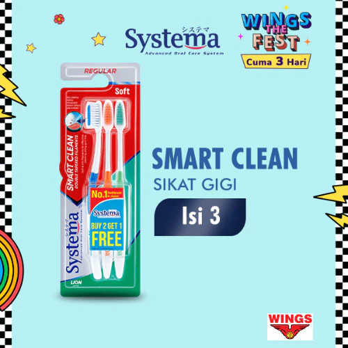 Systema Sikat Gigi Smart Clean Isi 3 Pcs - Gambar 3