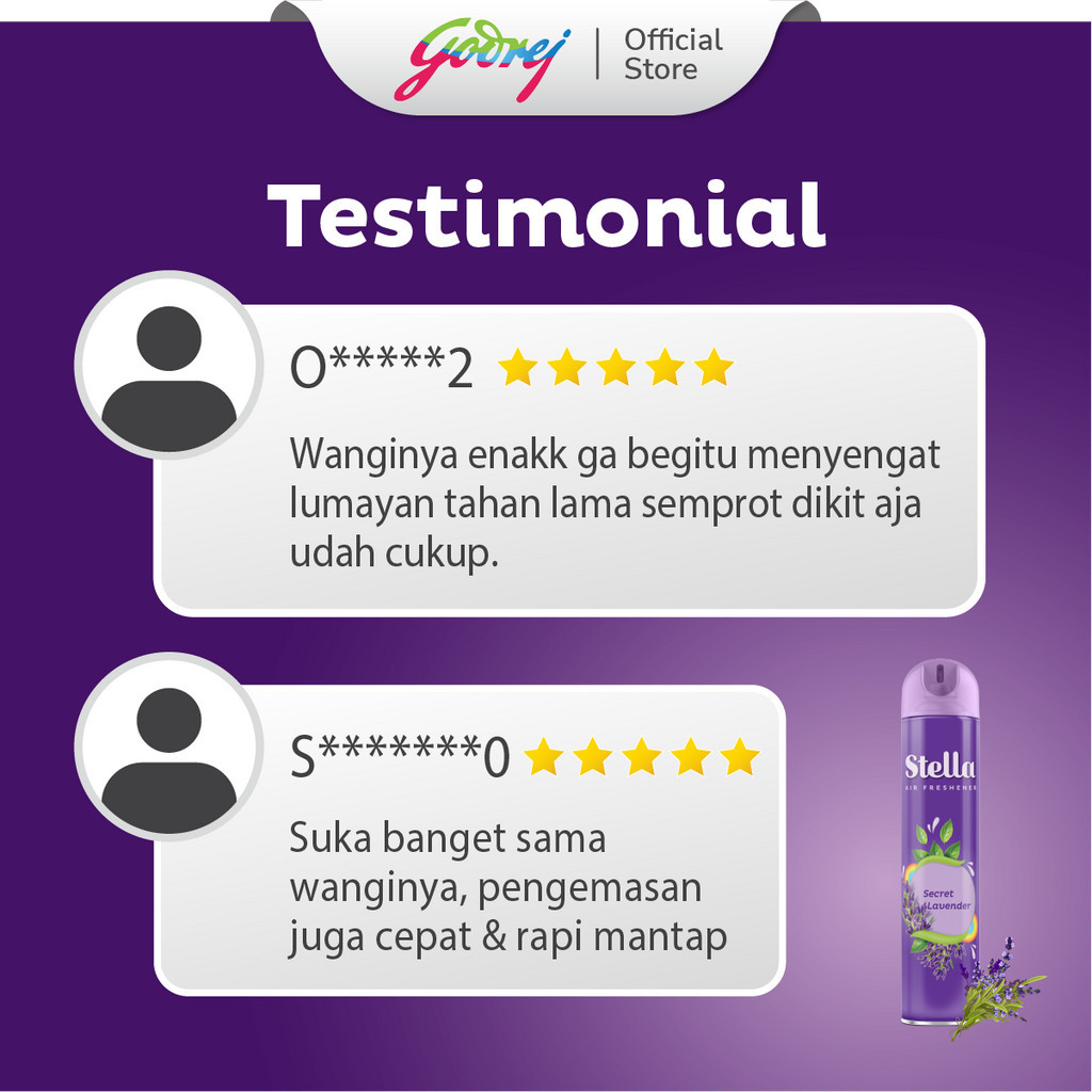 Stella Aerosol Lavender 350ml + 50ml - Gambar 4