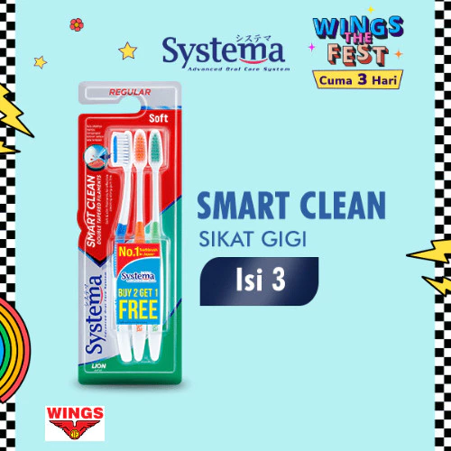Systema Sikat Gigi Smart Clean Isi 3 Pcs - Gambar 2