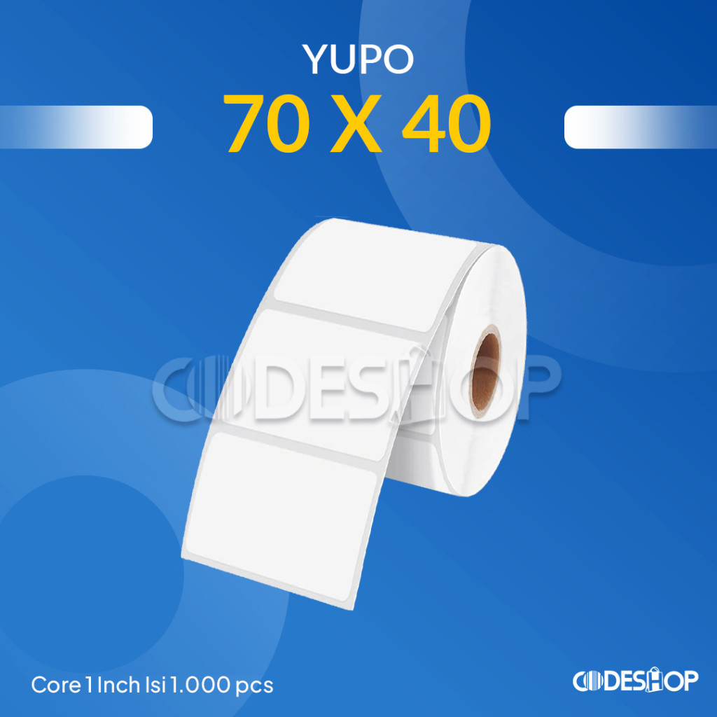 Yupo Sticker Label 70x40mm Barcode Paper 1 Line 70 x 40 70x40 mm ...