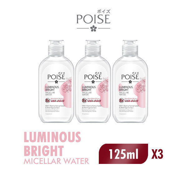Poise Micellar Water Pembersih Wajah 125 ml x3