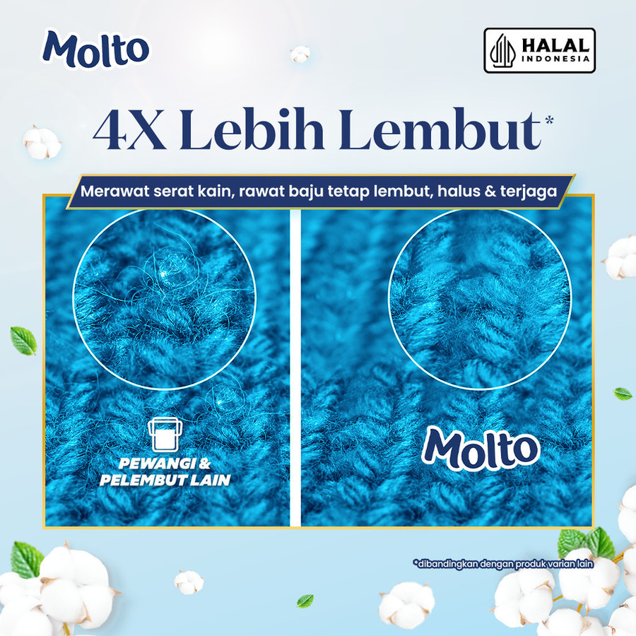 Molto Pelembut & Pewangi Pakaian Bayi Softener Konsentrat Pure Soft & Gentle 550 mL x2 - Gambar 4