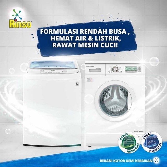 Rinso Detergent Cair Konsentrat Deterjen Matic Mesin Cuci Bukaan Depan 1.45 L x2 - Gambar 4