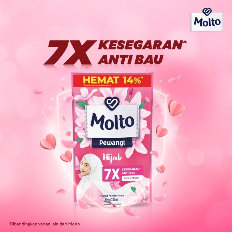 Molto Pewangi Pakaian Soft & Fresh 7x Kesegaran & Anti Bau 765 mL x4 - Gambar 3