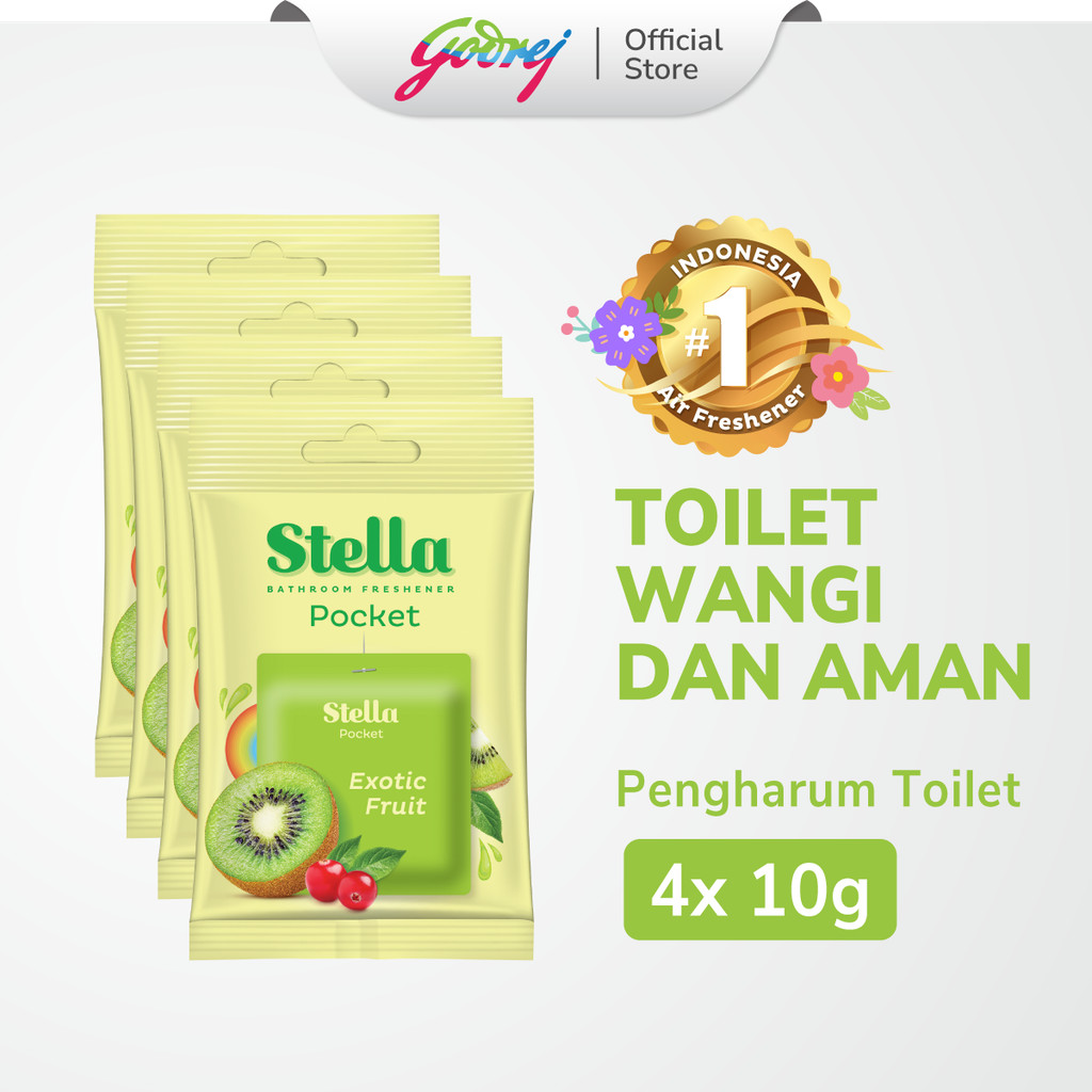 Stella Pocket Bathroom Exotic Fruit 10 gr x 4 Pcs - Pengharum Kamar Mandi
