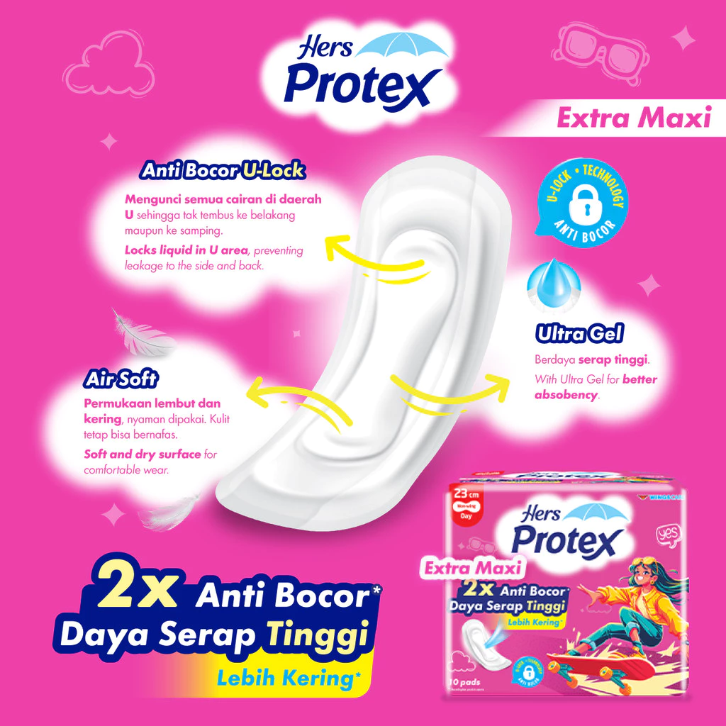 Hers Protex Softcare Pembalut Wanita Maxi Bag Isi 20 Pcs x2 - Gambar 3