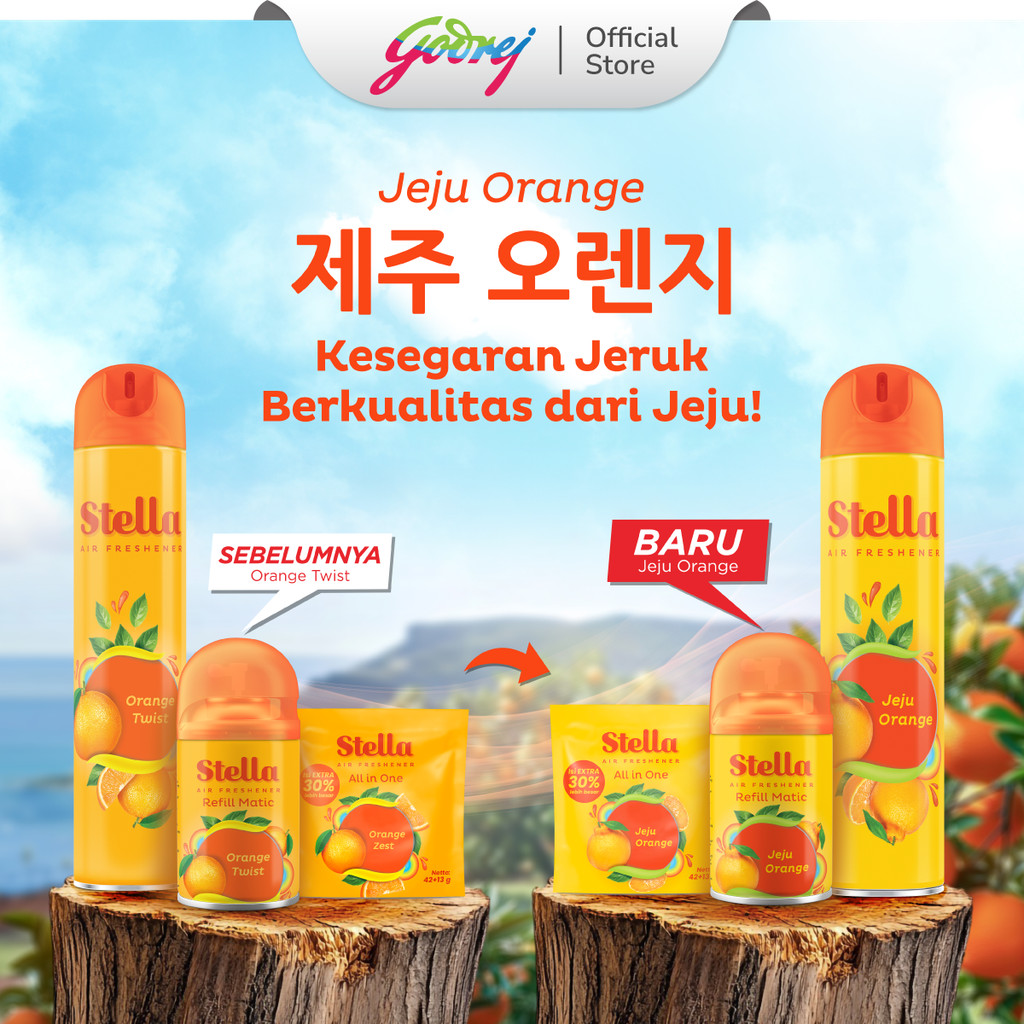 Stella Aerosol Jeju Orange 350ml x2 - Pengharum Ruangan - Gambar 2