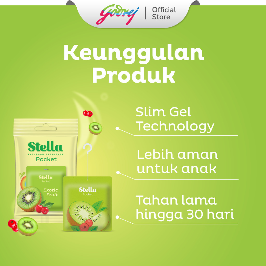 Stella Pocket Bathroom Exotic Fruit 10 gr x 3 Pcs - Pengharum Kamar Mandi - Gambar 2