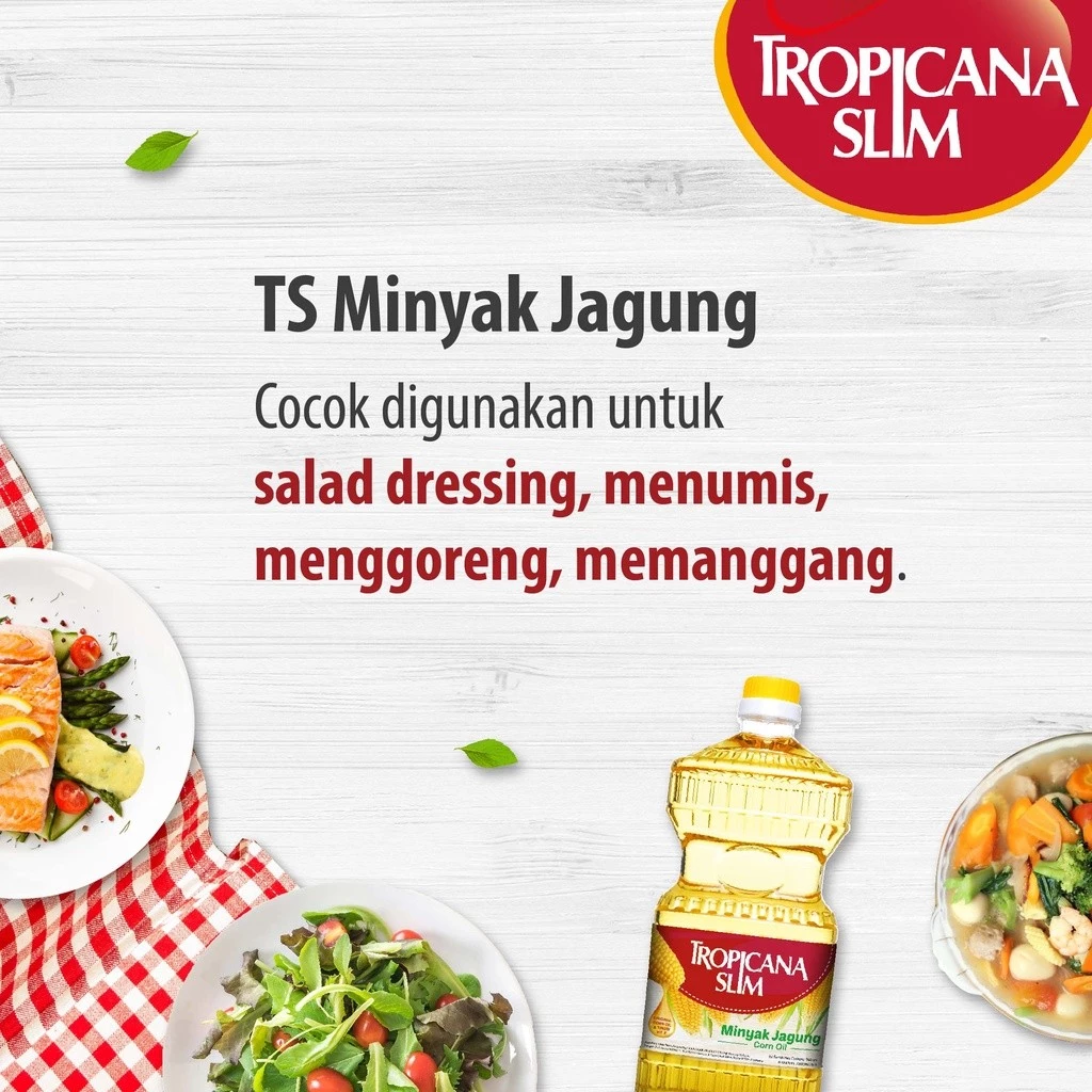 Twin Pack - Tropicana Slim Minyak Jagung 946 ml - Minyak Goreng 100% Pure Corn Oil Pilihan Lebih Baik untuk Pola Hidup Seimbang - Gambar 3