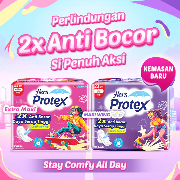 Hers Protex Softcare Pembalut Wanita Maxi Bag Isi 20 Pcs x2 - Gambar 2