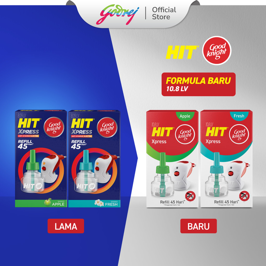 Hit Good Knight Xpress Refill Fresh 45 Hari x4- Refill Obat Nyamuk Elektrik - Bunuh Nyamuk Penyebab Demam Berdarah (DBD) - Gambar 2