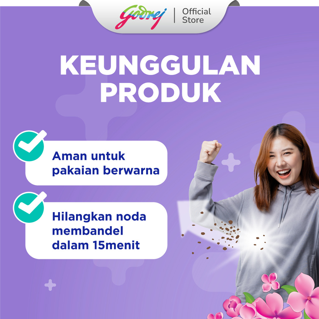 Proclin Penghilang Noda Pouch 400ml - Penghilang Noda Pakaian - Gambar 3