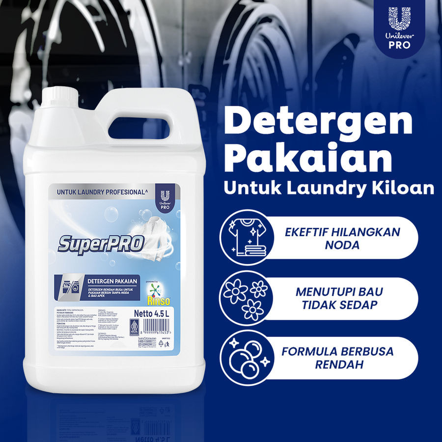 Rinso Superpro Deterjen Matic Cair Jerigen 4500ML x3 - Gambar 3