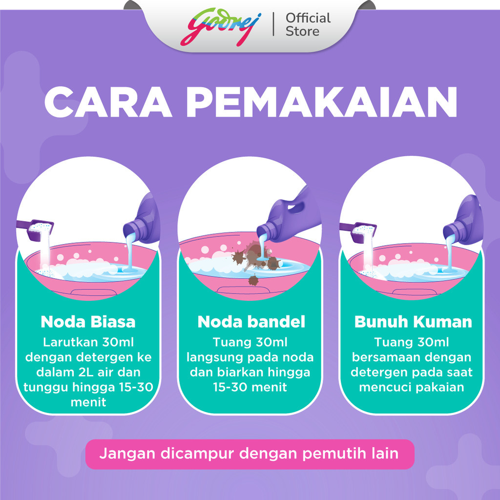 Proclin Penghilang Noda Pouch 400ml - Penghilang Noda Pakaian - Gambar 4