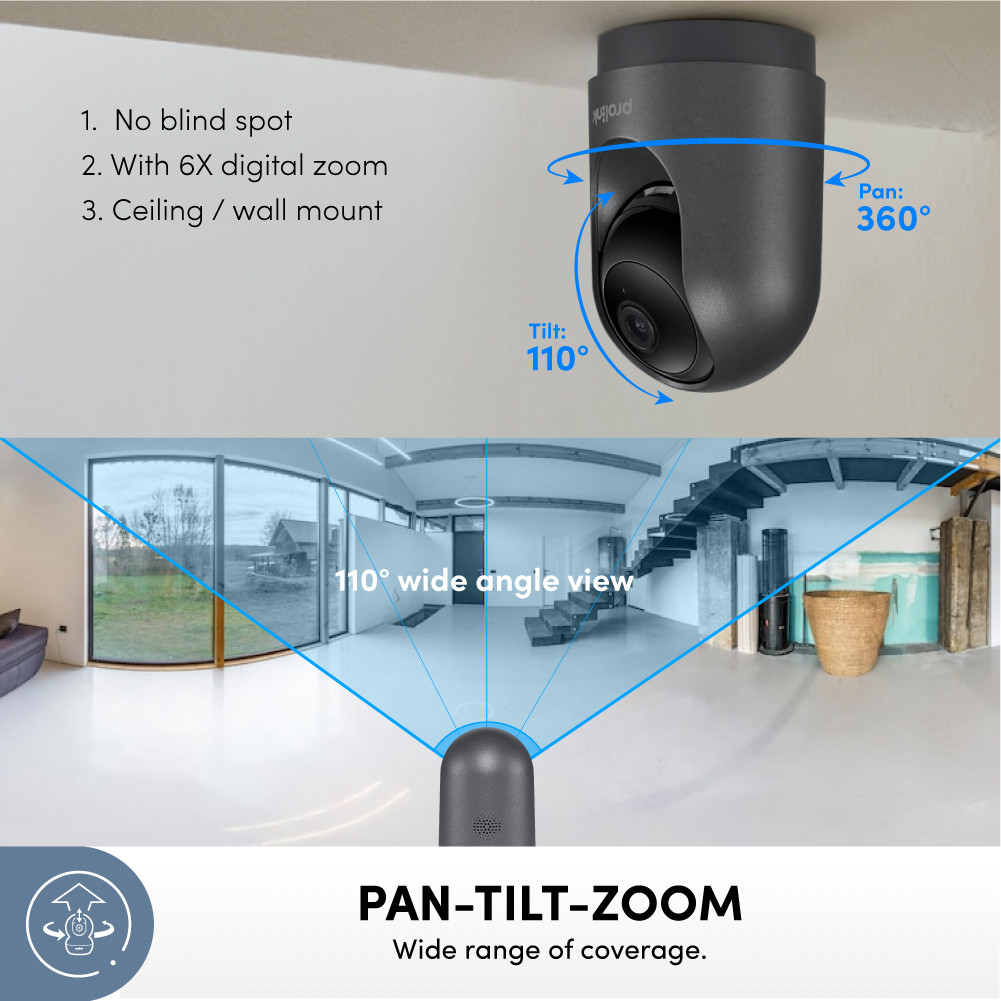 Bundle 2 pcs Prolink 5MP Smart IP Cam CCTV Dual Band Wifi Indoor QHD / 2.5K Kamera CCTV / 360° View / Baby Monitor / Human Body Detection / 2 Way Audio / Support ONVIF - Gambar 4