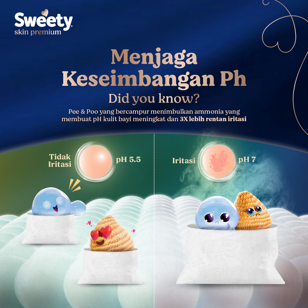 Sweety Skin Premium Pants L 2x40s / Popok Bayi Dual Zone Technology / Sweety Official Shop - Gambar 3