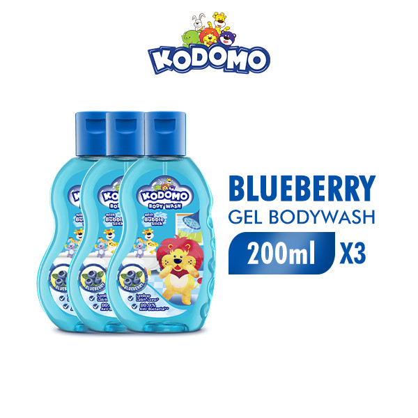 Kodomo Shower Gel Blueberry Botol 200 ml x3