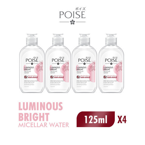 Poise Micellar Water Pembersih Wajah 125 ml x4