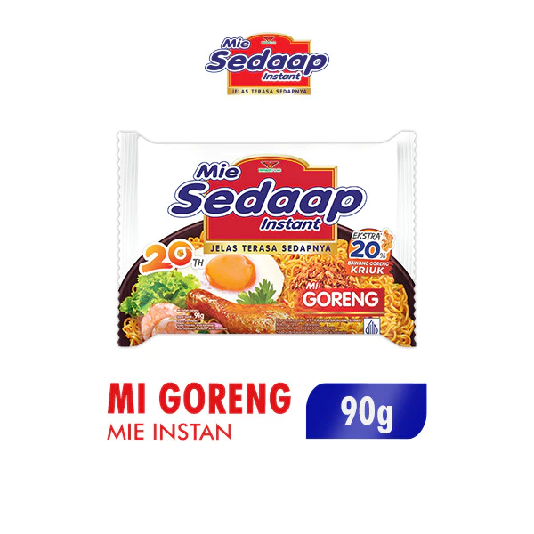 Sedaap Mie Instan Goreng Isi 5 Bag 90 gr x3 - Gambar 2