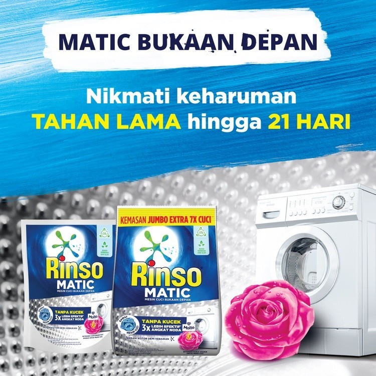 Rinso Detergent Cair Konsentrat Deterjen Matic Mesin Cuci Bukaan Depan 1.45 L x3 - Gambar 2