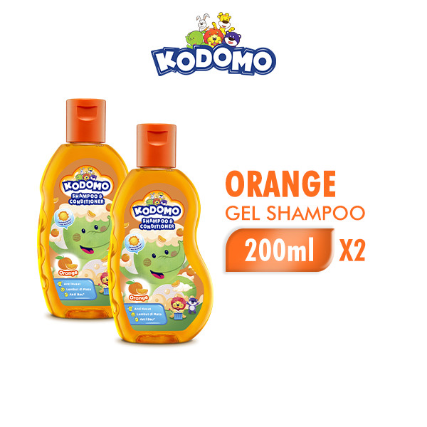 Kodomo Shampoo Gel Orange Botol 200 ml x2