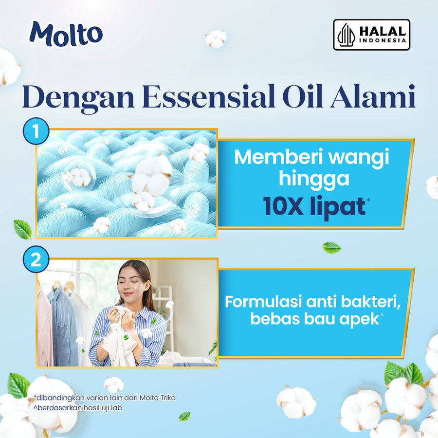 Molto Pelicin & Pewangi Pakaian Trika Pure 300 mL x6 - Gambar 2
