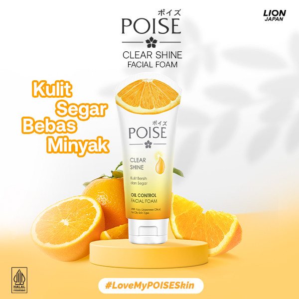 Poise Facial Foam Sabun Cuci Muka Clearshine Tube 100 gr x3 - Gambar 2