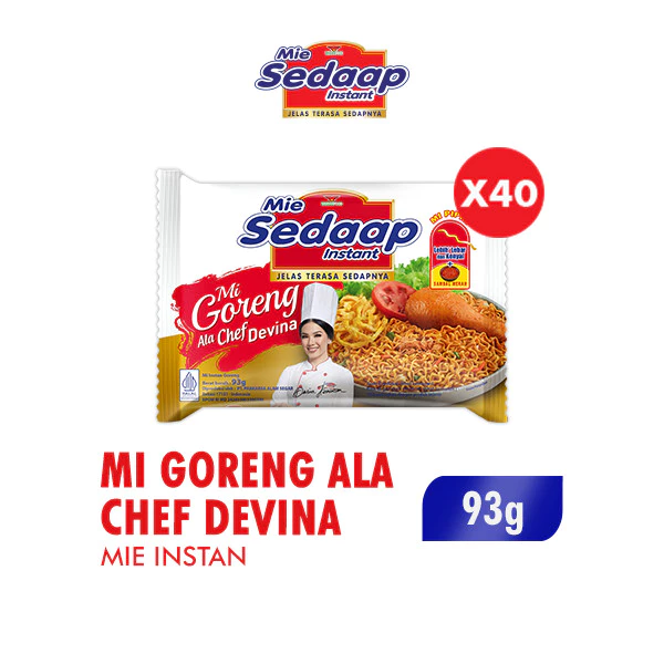 Sedaap Mie Instan Goreng Ala Chef Bag 93 gr x40