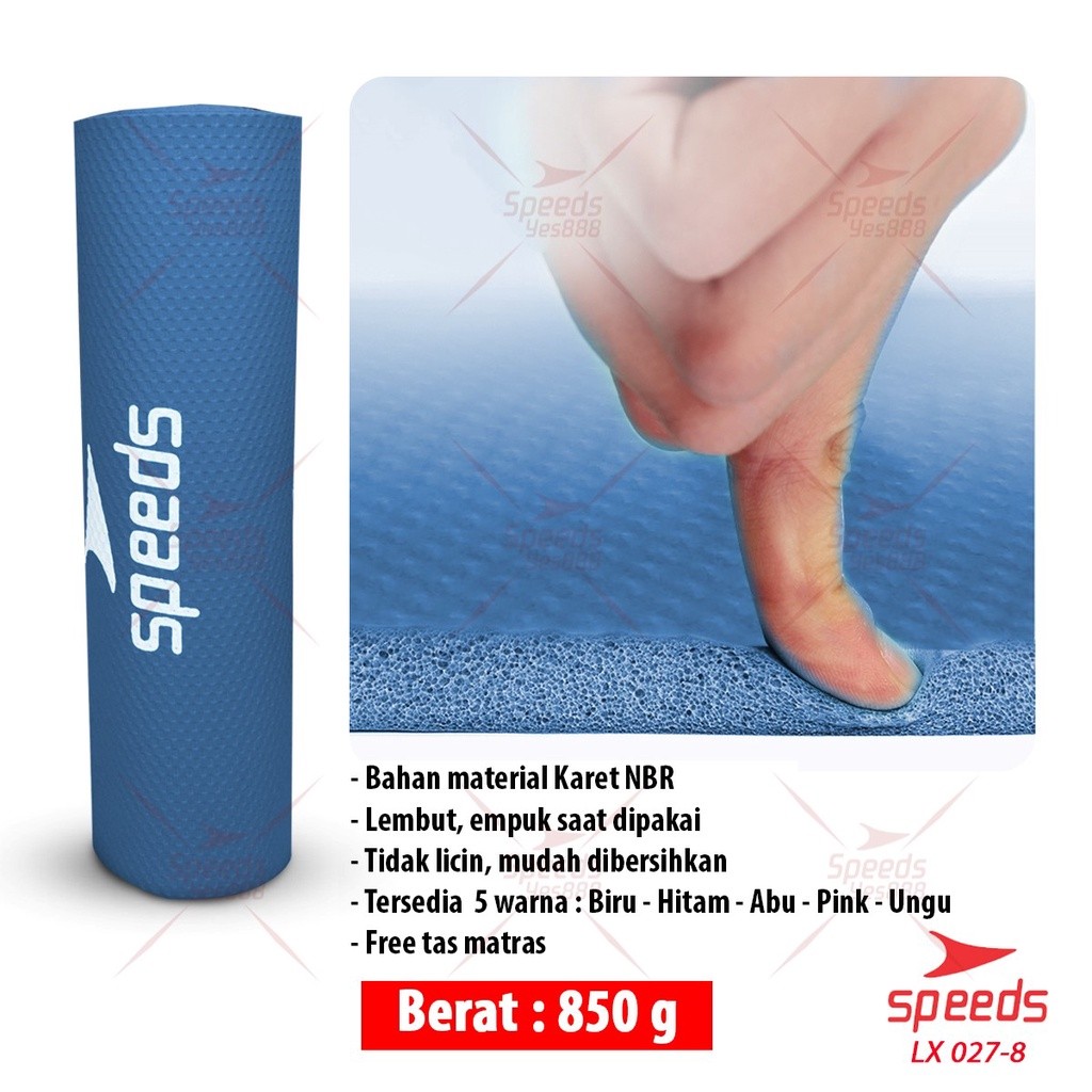 Speeds Matras Yoga 10mm SNI Anti Slip Free Bag - Gambar 3