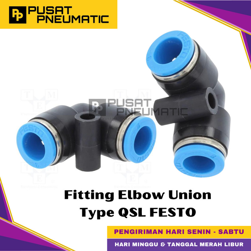 QSL-4 One Touch Fitting Elbow Slip Lock Socket Push In Connector Nipple ...